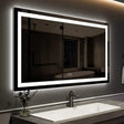 48 x 36 Inches LED Bathroom Mirror with Front ,Anti-Fog,3 Colors and Dimmable Light - Julia M LifeStyles