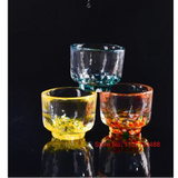 5 Pc Crystal Color Dot Hammer Pattern Sake Set 1 Pcs Sake Bottle And 4 Pcs Sake Cups Japanese Style Wine Decanter Shot Glass Set - Julia M LifeStyles