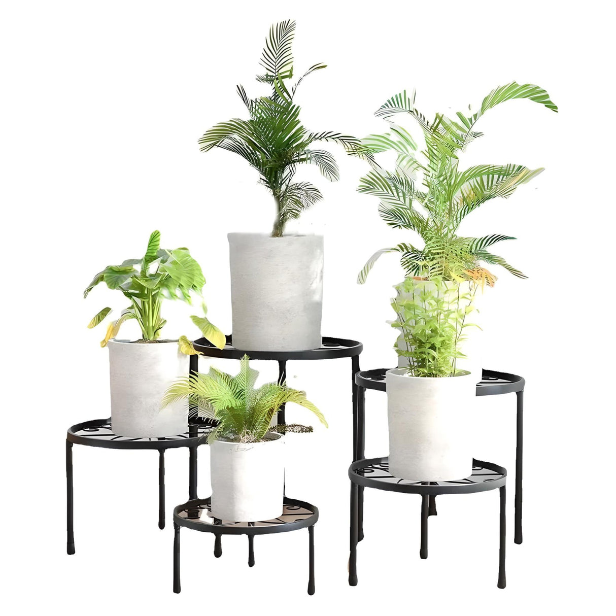 5 - Piece Rust - Proof Metal Plant Holder - Julia M LifeStyles