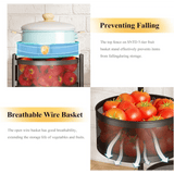 5 Tier Rotating Fruit Vegetable Storage Rack with Metal Lid - Julia M LifeStyles