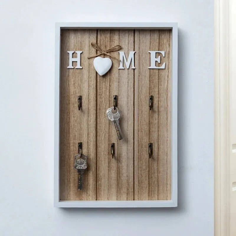 6 - Hook Wooden Metal Key Hook Board - Julia M LifeStyles