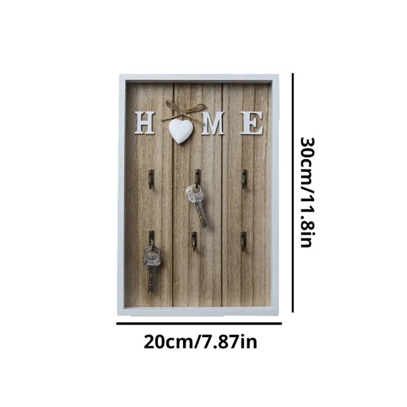 6 - Hook Wooden Metal Key Hook Board - Julia M LifeStyles