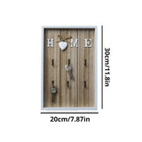 6 - Hook Wooden Metal Key Hook Board - Julia M LifeStyles