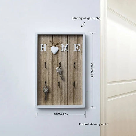 6-Hook Wooden Metal Key Hook Board - Julia M LifeStyles