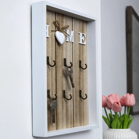 6 - Hook Wooden Metal Key Hook Board - Julia M LifeStyles