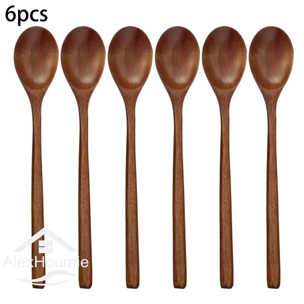 6 - Piece Korean Style Wooden Spoon Set - Julia M LifeStyles