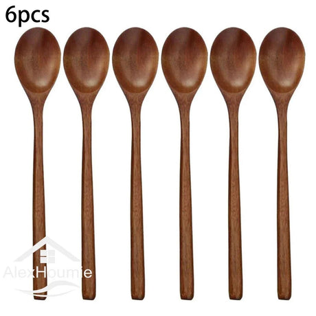 6 - Piece Korean Style Wooden Spoon Set - Julia M LifeStyles