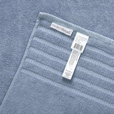 Ultra Soft 6-Piece Organic Cotton Towel Set - Blue Jacquard/Solid - Julia M LifeStyles