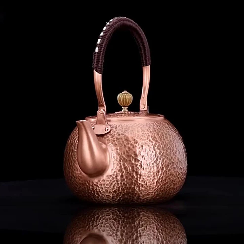 600/1200/1600ml Pure Copper Boiling Tea Kettle Retro Style Handmade Copper Pot Large Capacity Health Care Teapot Boiling Kettle - Julia M LifeStyles