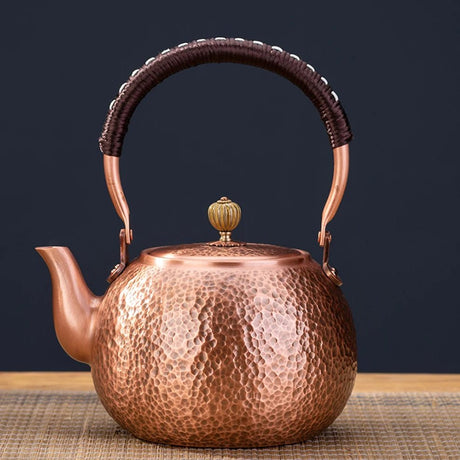 600/1200/1600ml Pure Copper Boiling Tea Kettle Retro Style Handmade Copper Pot Large Capacity Health Care Teapot Boiling Kettle - Julia M LifeStyles