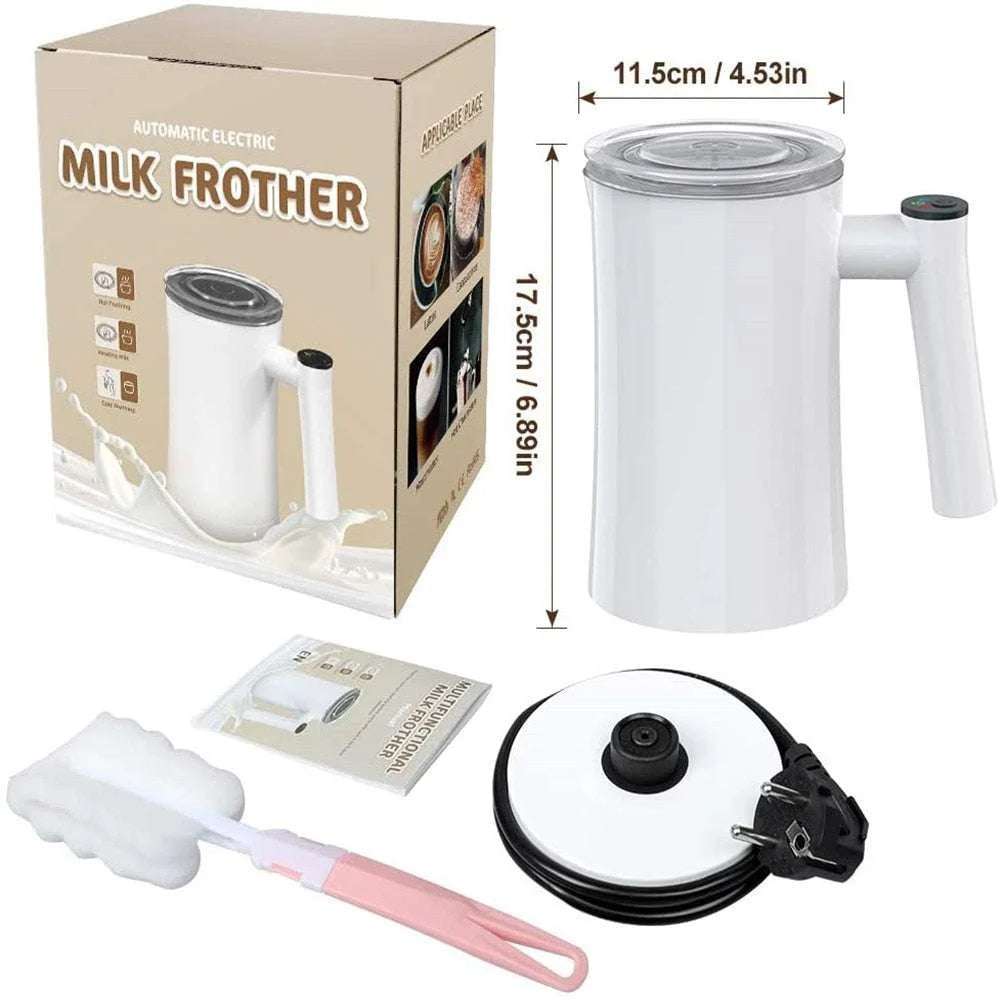 Automatic Milk Frother Electric Cold/Hot Milk Steamer Cappuccino Machine Coffee Makers & Espresso Machines Julia M Home & Kitchen   