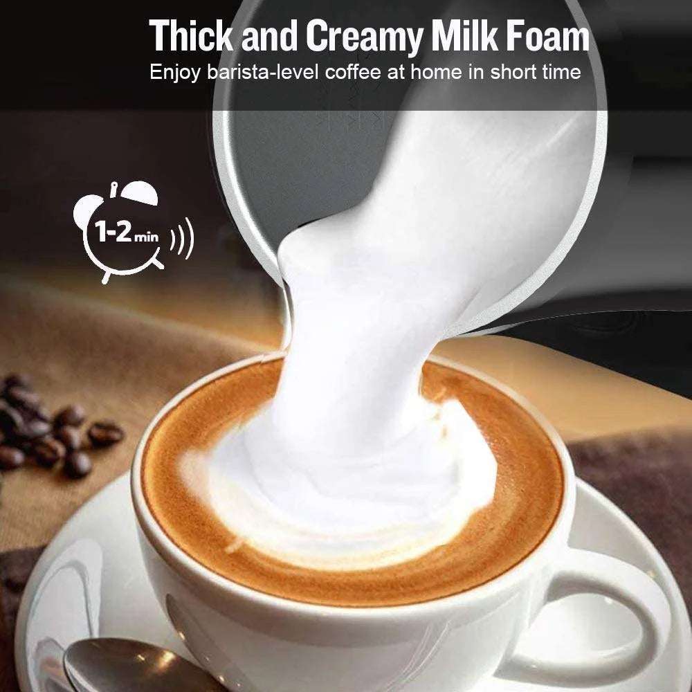 Automatic Milk Frother Electric Cold/Hot Milk Steamer Cappuccino Machine Coffee Makers & Espresso Machines Julia M Home & Kitchen   