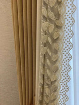 Chenille Embroidered Curtain Curtains Julia M Home & Kitchen   