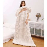 Chunky Merino Wool Blanket wool blanket Julia M Home & Kitchen   