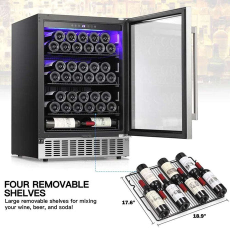CoolServe 24" Digital Memory Beverage Refrigerator wine fridges Julia M Home & Kitchen   