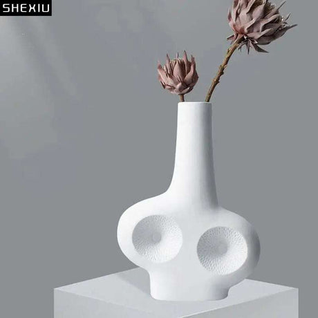 Minimalist Ceramic Vase: Modern Style Desk Decoration ceramic vases Julia M Home & Kitchen   