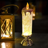 7-Color Gradient LED Crystal Candle led candles Julia M Home & Kitchen Gold United States 