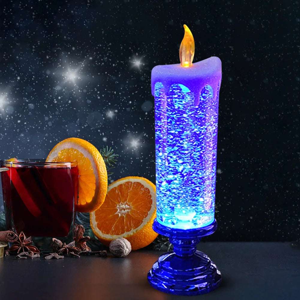 7-Color Gradient LED Crystal Candle led candles Julia M Home & Kitchen   