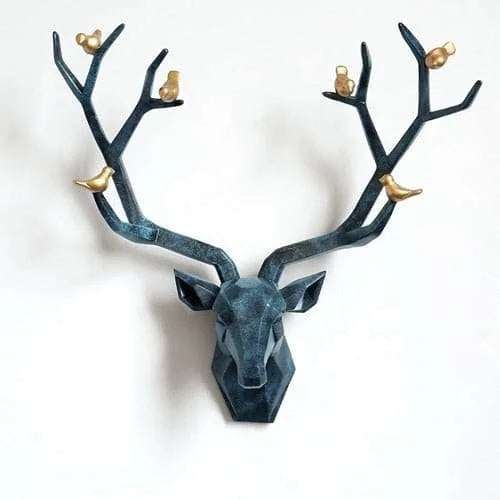 Deer Head 3d Wall Decor Resin Statue Christmas ornaments Accessories wall art Julia M Home & Kitchen   