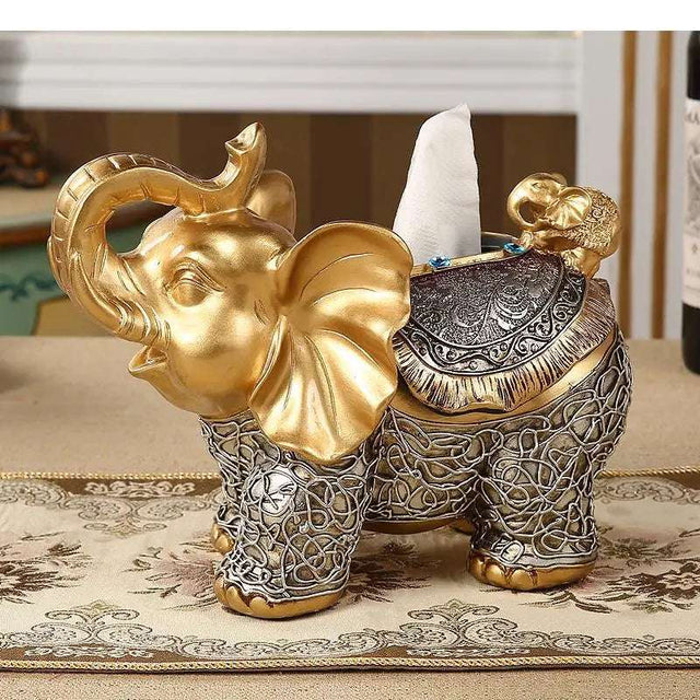 Elephant Resin Tissue Box Holder 🐘 decorative tissue holder Julia M Home & Kitchen   