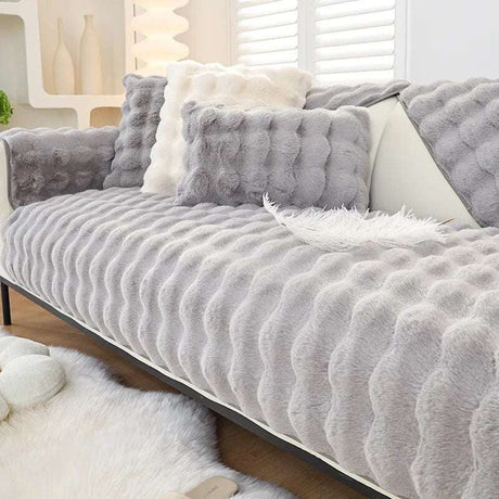 Fluffy Rabbit Plush Sofa Cover chair cushion covers Julia M Home & Kitchen A4 B 70x90cm 1pc 