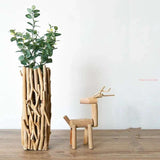 "Geometric Wood Vase: Handcrafted Tabletop Decoration" handmade vases Julia M Home & Kitchen   