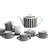 Julia M Lifestyles Ceramic Coffware Set - 11/15 Pieces Wedding Gift Coffee & Tea Sets Julia M Home & Kitchen 15 Pieces Set  