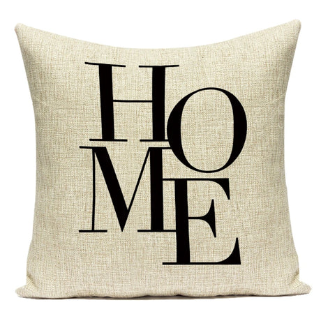 Motto Letters Printed Home Decor Cushion Covers Polyester Black White Pillow Cover Sofa Bed Car Decorative Pillow Case motto letters pillow cases Julia M Home & Kitchen 4 45x45cm 