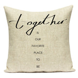 Motto Letters Printed Home Decor Cushion Covers Polyester Black White Pillow Cover Sofa Bed Car Decorative Pillow Case motto letters pillow cases Julia M Home & Kitchen 23 45x45cm 