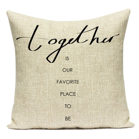 Motto Letters Printed Home Decor Cushion Covers Polyester Black White Pillow Cover Sofa Bed Car Decorative Pillow Case motto letters pillow cases Julia M Home & Kitchen 23 45x45cm 