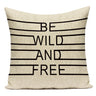 Motto Letters Printed Home Decor Cushion Covers Polyester Black White Pillow Cover Sofa Bed Car Decorative Pillow Case motto letters pillow cases Julia M Home & Kitchen 2 45x45cm 