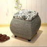 Countryside Chic Rattan Wooden Storage Bench Wooden Storage Bench Julia M Home & Kitchen B  
