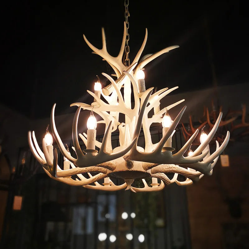 Retro Antler Resin Chandelier for Modern Dining & Living Spaces - Julia M LifeStyles