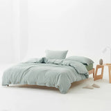 Ultra Soft 100% Washed Cotton Grey Stripe Duvet Cover Set with Sheet & Pillowcases - Julia M LifeStyles