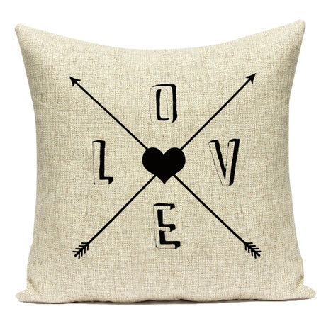 Motto Letters Printed Home Decor Cushion Covers Polyester Black White Pillow Cover Sofa Bed Car Decorative Pillow Case motto letters pillow cases Julia M Home & Kitchen 3 45x45cm 