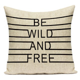 Motto Letters Printed Home Decor Cushion Covers Polyester Black White Pillow Cover Sofa Bed Car Decorative Pillow Case motto letters pillow cases Julia M Home & Kitchen   