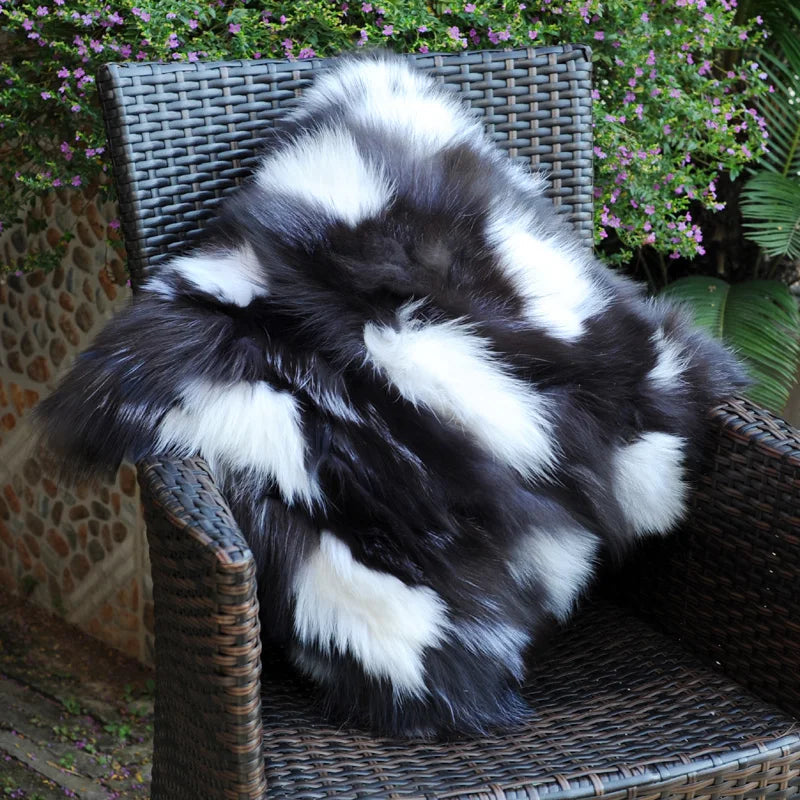 CX - D - 96B New Products Silver Fox Fur Red Fox Fur Sofa Cushion Cover - Julia M LifeStyles