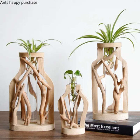 Handcrafted Wooden Flower Pot handmade wooden vases Julia M Home & Kitchen   