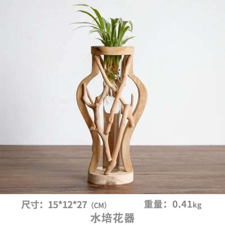 Handcrafted Wooden Flower Pot handmade wooden vases Julia M Home & Kitchen B  