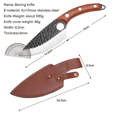 Handmade Stainless Steel Kitchen and Outdoor Knife Kitchen Knives Handmade Julia M Home & Kitchen B Brown with cover  
