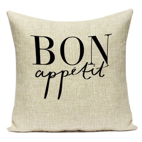 Motto Letters Printed Home Decor Cushion Covers Polyester Black White Pillow Cover Sofa Bed Car Decorative Pillow Case motto letters pillow cases Julia M Home & Kitchen 12 45x45cm 