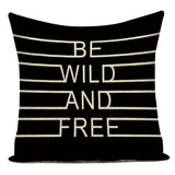 Motto Letters Printed Home Decor Cushion Covers Polyester Black White Pillow Cover Sofa Bed Car Decorative Pillow Case motto letters pillow cases Julia M Home & Kitchen 1 45x45cm 
