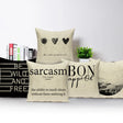 Motto Letters Printed Home Decor Cushion Covers Polyester Black White Pillow Cover Sofa Bed Car Decorative Pillow Case motto letters pillow cases Julia M Home & Kitchen   