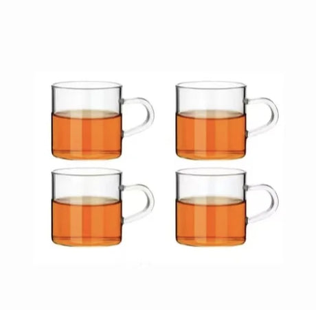 Clear Glass Teapot with 1.2L Capacity - Heat Resistant & Multifunctional glass teapot Julia M Home & Kitchen 4pcs cup 100ml  