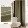Japanese Luxe Blackout Curtain = Grommet top Curtains Julia M Home & Kitchen C W150xH270cm 1Piece GROMMET TOP(rings)