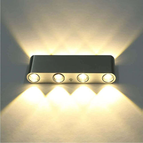 LED Modern Background Lamp wall light fixtures Julia M Home & Kitchen Warm white light 8w Indoor Black 