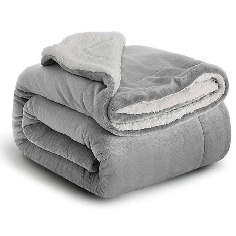 Winter Bliss Sherpa Fleece Blanket shepa flex blanket Julia M Home & Kitchen 1 100X150cm(39x59inch) 