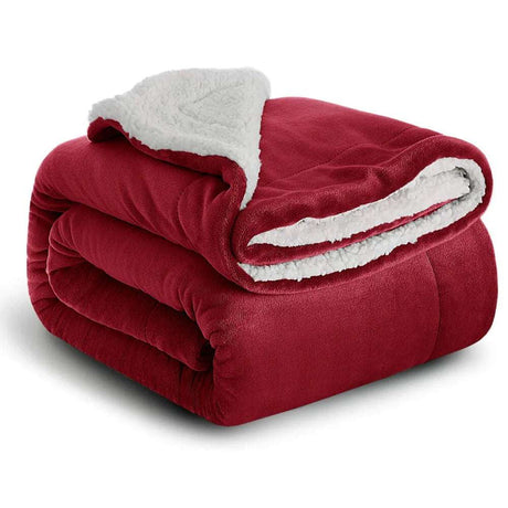 Winter Bliss Sherpa Fleece Blanket shepa flex blanket Julia M Home & Kitchen 5 100X150cm(39x59inch) 