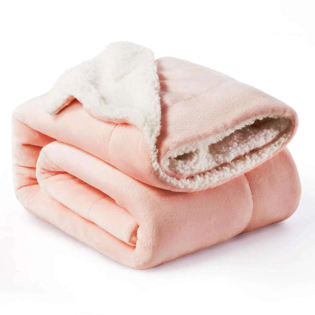 Winter Bliss Sherpa Fleece Blanket shepa flex blanket Julia M Home & Kitchen 2 100X150cm(39x59inch) 