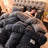 Luxurious Double-sided Velvet Lamb Winter Quilt - Ultimate Comfort and Warmth super warm lamb quilt winter blanket Julia M Home & Kitchen Dark Gray 140x200cm4 Jin 